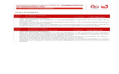 CONVOCATORIA PÚBLICA PARA EL NOMBRAMIENTO DE PROFESORES 2025 – ESCUELA DE ESTADÍSTICA – FACULTAD DE INGENIERÍA – UNIVERSIDAD DEL VALLE
