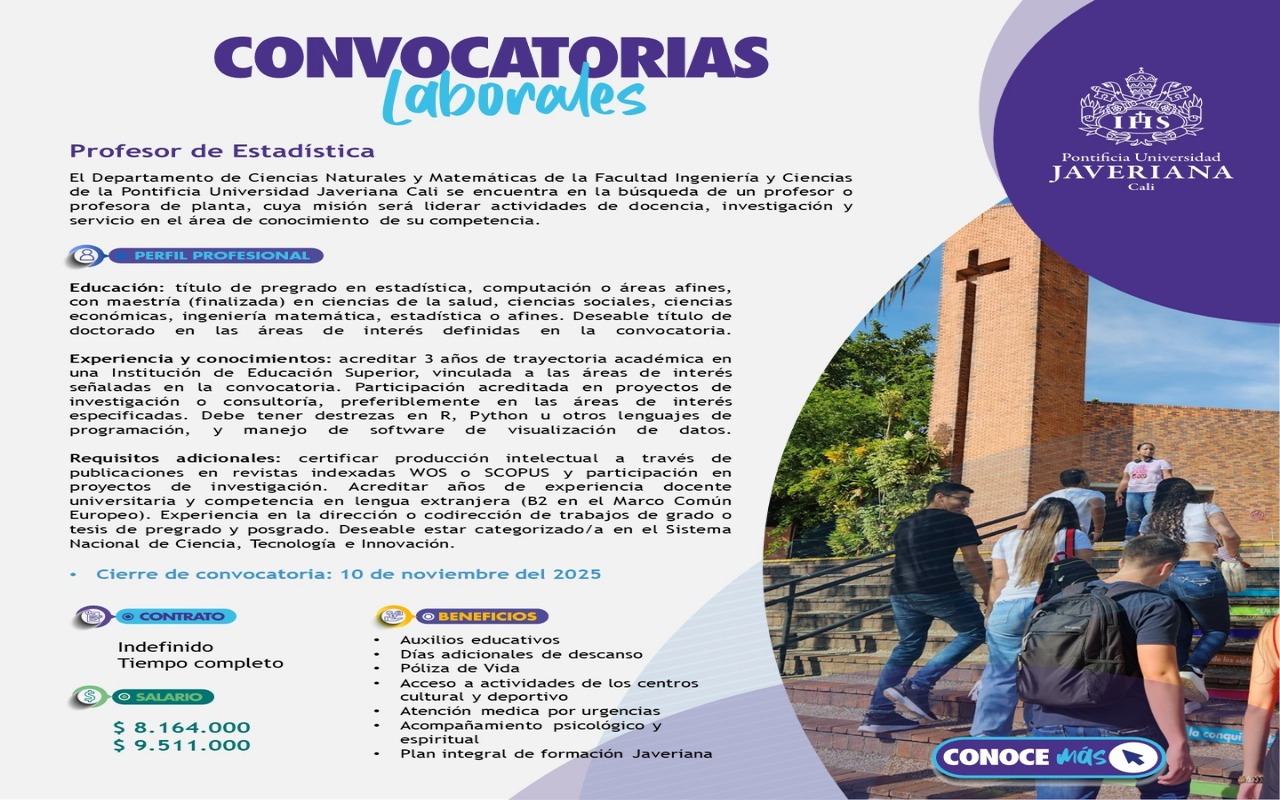 Convocatoria Docente PUJCali-