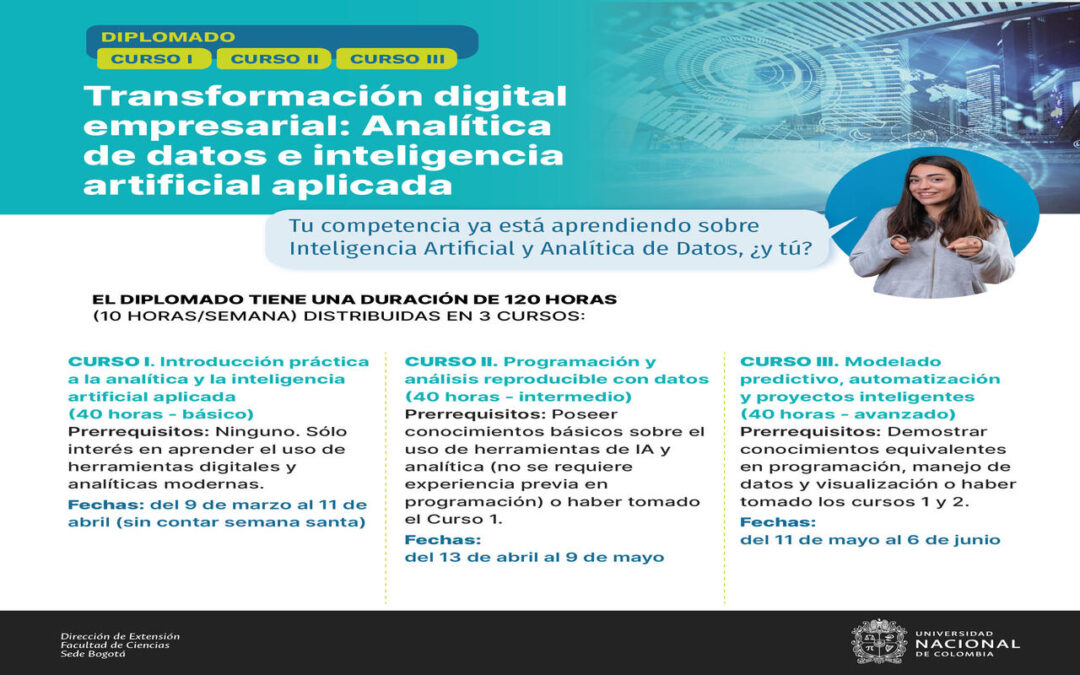 DIPLOMADO EN TRANSFORMACIÓN DIGITAL – DEPARTAMENTO DE ESTADÍSTICA, UNIVERSIDAD NACIONAL DE COLOMBIA, SEDE BOGOTÁ