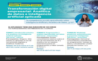 DIPLOMADO EN TRANSFORMACIÓN DIGITAL – DEPARTAMENTO DE ESTADÍSTICA, UNIVERSIDAD NACIONAL DE COLOMBIA, SEDE BOGOTÁ